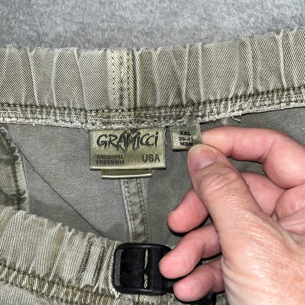 Vintage Gramicci Shorts Men's M Tan Built-in Belt 90s USA GorpCore - Picture 3 of 8